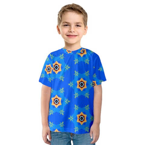 Pattern Backgrounds Blue Star Kids  Sport Mesh Tee by HermanTelo