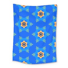 Pattern Backgrounds Blue Star Medium Tapestry by HermanTelo