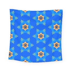 Pattern Backgrounds Blue Star Square Tapestry (small)