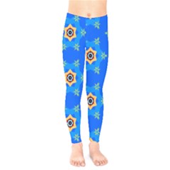 Pattern Backgrounds Blue Star Kids  Legging