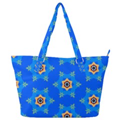 Pattern Backgrounds Blue Star Full Print Shoulder Bag