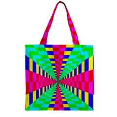 Maze Rainbow Vortex Zipper Grocery Tote Bag