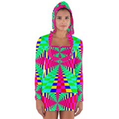 Maze Rainbow Vortex Long Sleeve Hooded T-shirt by HermanTelo