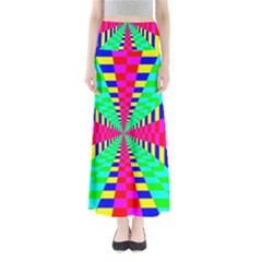 Maze Rainbow Vortex Full Length Maxi Skirt by HermanTelo