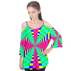 Maze Rainbow Vortex Flutter Tees