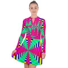 Maze Rainbow Vortex Long Sleeve Panel Dress