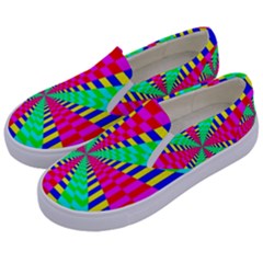 Maze Rainbow Vortex Kids  Canvas Slip Ons