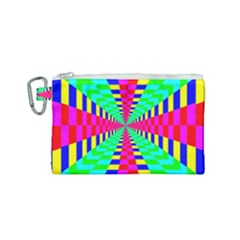 Maze Rainbow Vortex Canvas Cosmetic Bag (small)