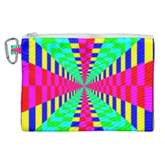 Maze Rainbow Vortex Canvas Cosmetic Bag (xl)