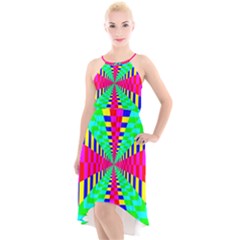 Maze Rainbow Vortex High-low Halter Chiffon Dress  by HermanTelo