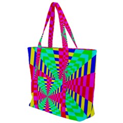 Maze Rainbow Vortex Zip Up Canvas Bag by HermanTelo