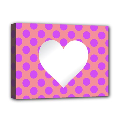 Love Heart Valentine Deluxe Canvas 16  X 12  (stretched) 