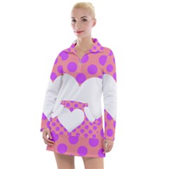 Love Heart Valentine Women s Long Sleeve Casual Dress