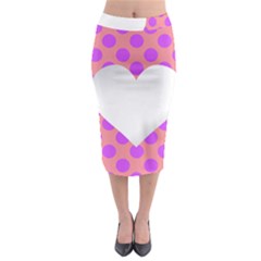 Love Heart Valentine Midi Pencil Skirt