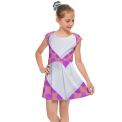 Love Heart Valentine Kids  Cap Sleeve Dress