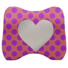 Love Heart Valentine Velour Head Support Cushion