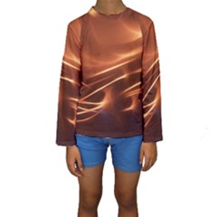 Light Rays Aurora Kids  Long Sleeve Swimwear by HermanTelo