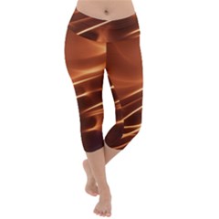 Light Rays Aurora Lightweight Velour Capri Yoga Leggings