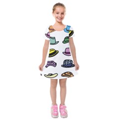 Hat Dress Elegance Kids  Short Sleeve Velvet Dress