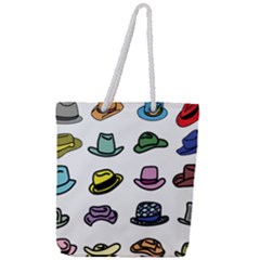 Hat Dress Elegance Full Print Rope Handle Tote (large) by HermanTelo