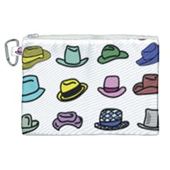 Hat Dress Elegance Canvas Cosmetic Bag (xl)