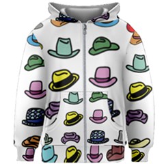 Hat Dress Elegance Kids  Zipper Hoodie Without Drawstring