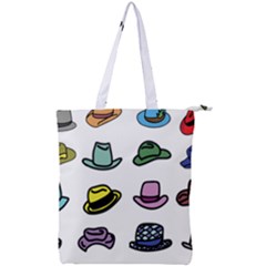 Hat Dress Elegance Double Zip Up Tote Bag