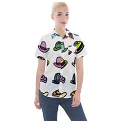 Hat Dress Elegance Women s Short Sleeve Pocket Shirt