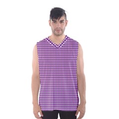 Gingham Plaid Fabric Pattern Purple Men s Sportswear