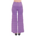 Gingham Plaid Fabric Pattern Purple So Vintage Palazzo Pants View1