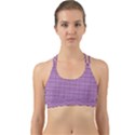 Gingham Plaid Fabric Pattern Purple Back Web Sports Bra View1