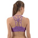 Gingham Plaid Fabric Pattern Purple Back Web Sports Bra View2