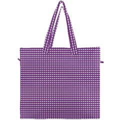 Gingham Plaid Fabric Pattern Purple Canvas Travel Bag