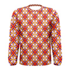 Hexagon Polygon Colorful Prismatic Men s Long Sleeve Tee