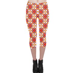 Hexagon Polygon Colorful Prismatic Capri Leggings 