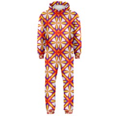 Hexagon Polygon Colorful Prismatic Hooded Jumpsuit (men)  by HermanTelo