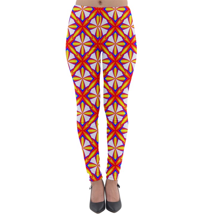 Hexagon Polygon Colorful Prismatic Lightweight Velour Leggings