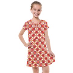 Hexagon Polygon Colorful Prismatic Kids  Cross Web Dress