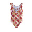 Hexagon Polygon Colorful Prismatic Kids  Frill Swimsuit View2