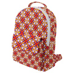 Hexagon Polygon Colorful Prismatic Flap Pocket Backpack (small) by HermanTelo