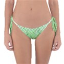 Green Pattern Curved Puzzle Reversible Bikini Bottom View1