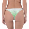 Green Pattern Curved Puzzle Reversible Bikini Bottom View2