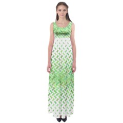 Green Pattern Curved Puzzle Empire Waist Maxi Dress by HermanTelo