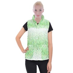 Green Pattern Curved Puzzle Women s Button Up Vest by HermanTelo