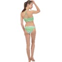 Green Pattern Curved Puzzle Racer Front Bikini Set View2