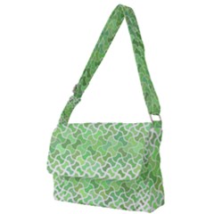 Green Pattern Curved Puzzle Full Print Messenger Bag