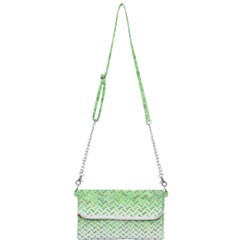 Green Pattern Curved Puzzle Mini Crossbody Handbag