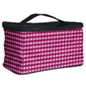 Gingham Plaid Fabric Pattern Pink Cosmetic Storage View2