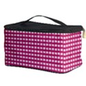 Gingham Plaid Fabric Pattern Pink Cosmetic Storage View3