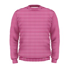 Gingham Plaid Fabric Pattern Pink Men s Sweatshirt